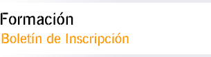 Formación - Boletín de Inscripción